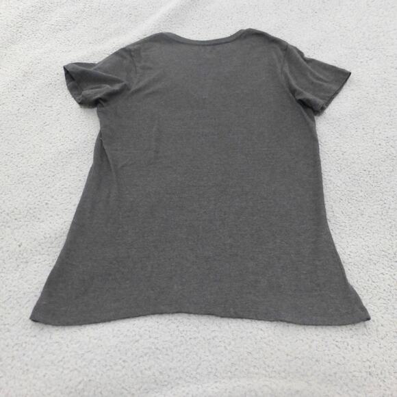 Cleveland Browns T Shirt Womens XL V Neck NFL Gray Short Sleeve Graphic Football - Picture 2 of 8